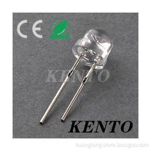 emitting pure white high brightness 4.8mm strawhat led diode